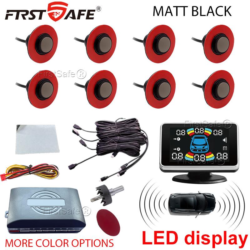 12V16.5mm Parking Sensor Kit 6/8 Sensor Buzzer Reverse Radar Sound Alarm Indicator Probe System