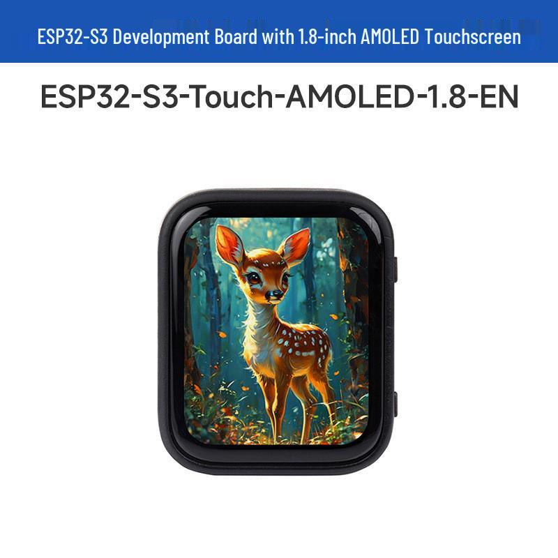 ESP32-S3 1,8-дюймовая AMOLED сенсорная плата разработки с динамиком, поддержка голосового ИИ XiaoZhi Model A