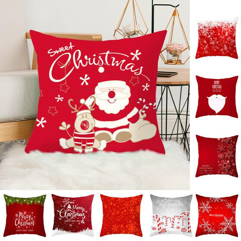 Eleganter Weihnachtsroter Kissenbezug Superweicher Kissenbezug für stilvolle Sofadekoration