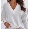 JKASHDK Damesmode Casual Herfst Winter Effen Kleur Print Lange Mouw O-Hals Truien