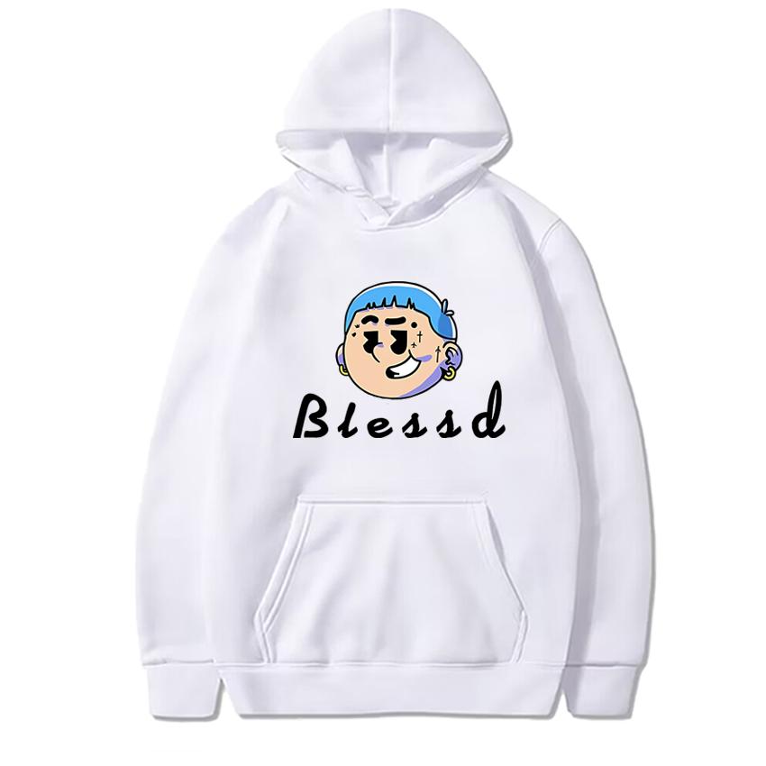 Trend Cartoon Blessd X Feid Ferxxoo Graphic Hoodies Men Women Funny Casual pullovers Unisex Fleece Long sleeve streetwear Coat