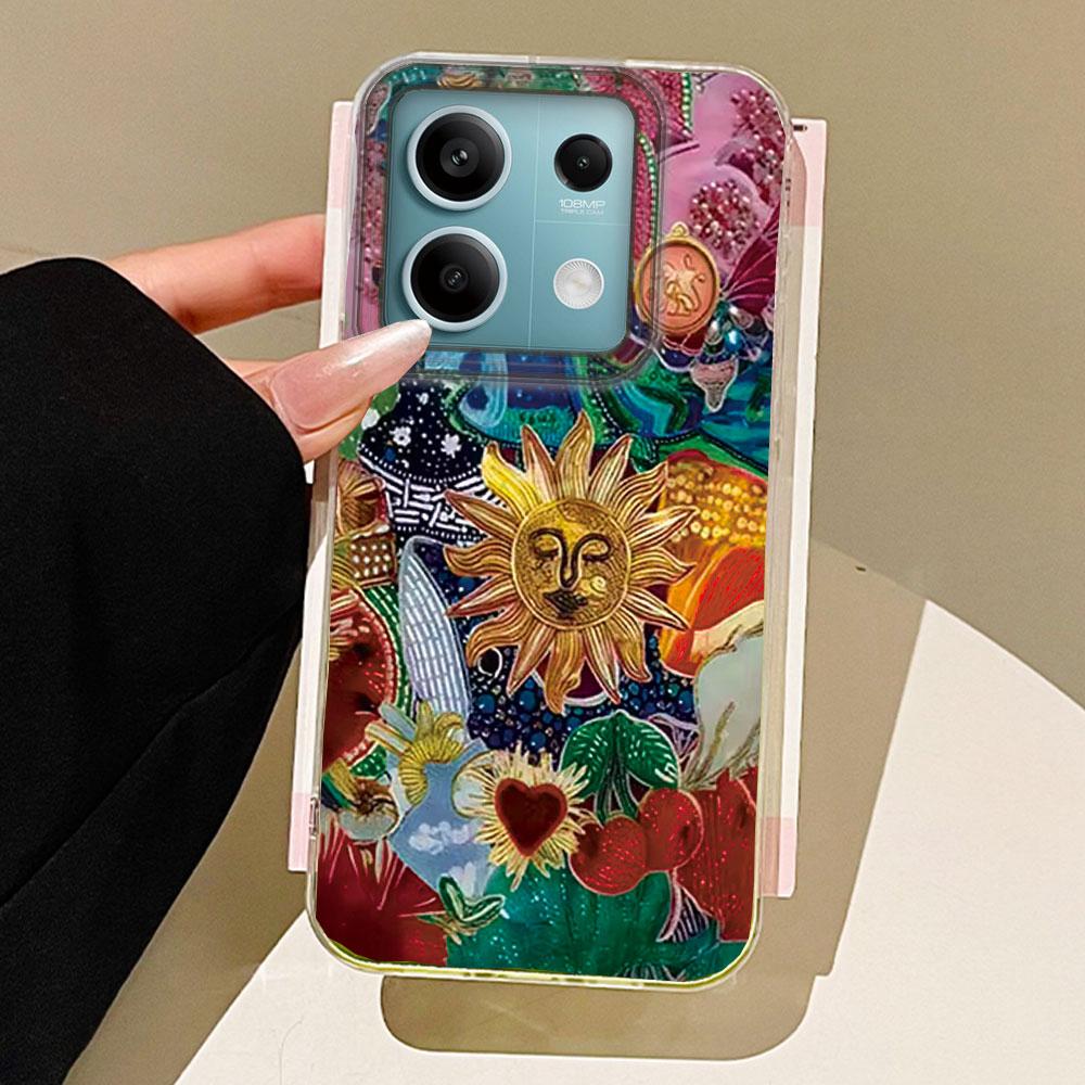 

Retro Sunflower God Planet Fruit Trendry Phone Case for Xiaomi Mi 13T 14T Pro 11 Lite NE 5G Couple Shell Silicone TPU Bags Cover Xiaomi 13T