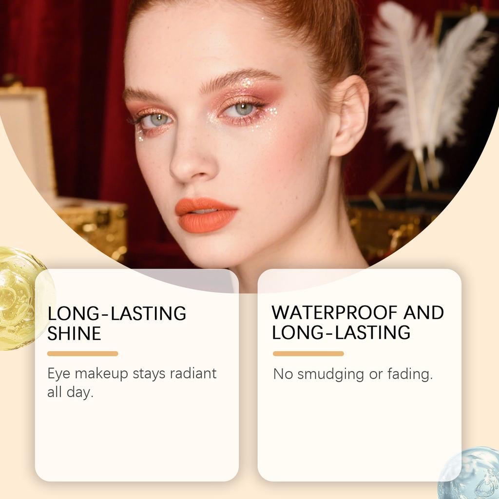 Zephoco Langanhaltender Glitzer Lidschattenstift - Zarte Farbe Perlmutt Schatten, Bequeme Anwendung Glamouröser Augen Make-up Stift, Mehrere Farben