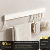 Space Aluminum Wall Hook Set With Strong Adhesive No Drilling Suitable For Bathroom And Closet Storage