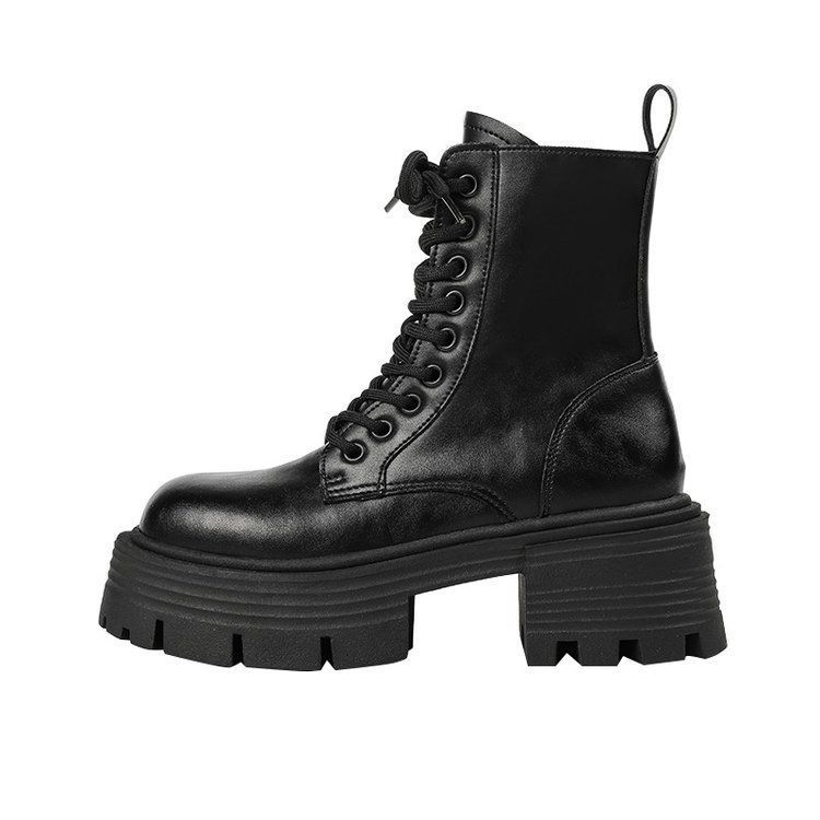 Martin Boots Damen 2025 neu dick hochhackig dicksohlig kleiner britischer Stil Kurzstiefel Fried Street Motorradstiefel ins Tide