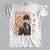 Zhongli Genshin Impact T Shirt for Unisex Soft Cotton Tees Tops Anime Game Tshirts Short Sleeved Urban Harajuku Tshirt Gift