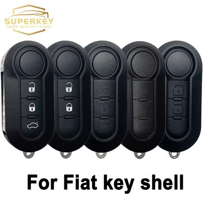 SUPERKEY For Fiat 500 Doblo Bravo Ducato Qubo Grande Punto SIP22 Blade Flip Folding Car Key Shell Case Cover 2/3 Button