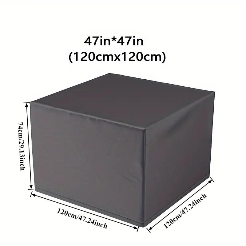Wasserdichte Terrassenmöbelabdeckung für den Außenbereich, 210D strapazierfähiges Polyester mit verstellbarem Kordelzugdesign für Terrassen, Rasenflächen & Hinterhöfe