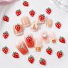 D5 7*11mm Cute 20-100Pcs Mini Strawberry Resin Figurine Crafts Flatback Ornament Jewelry Making Manicure Hairwear Accessories
