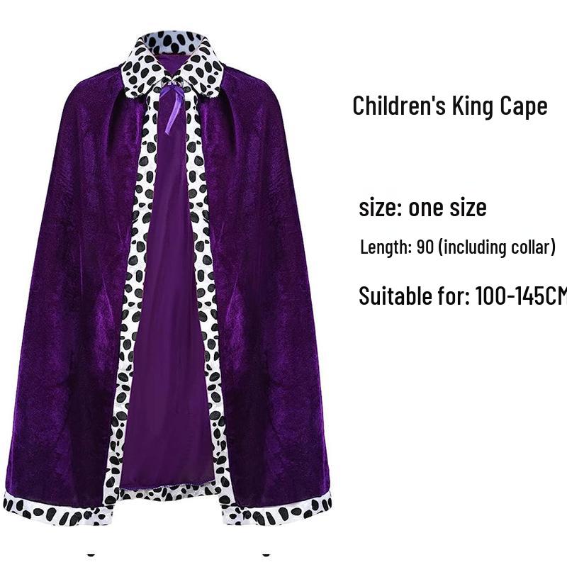 Roter Umhangschal für Halloween, Geburtstag, Party oder Weihnachten - Königs- und Prinzenkostüm für Kinder und Erwachsene