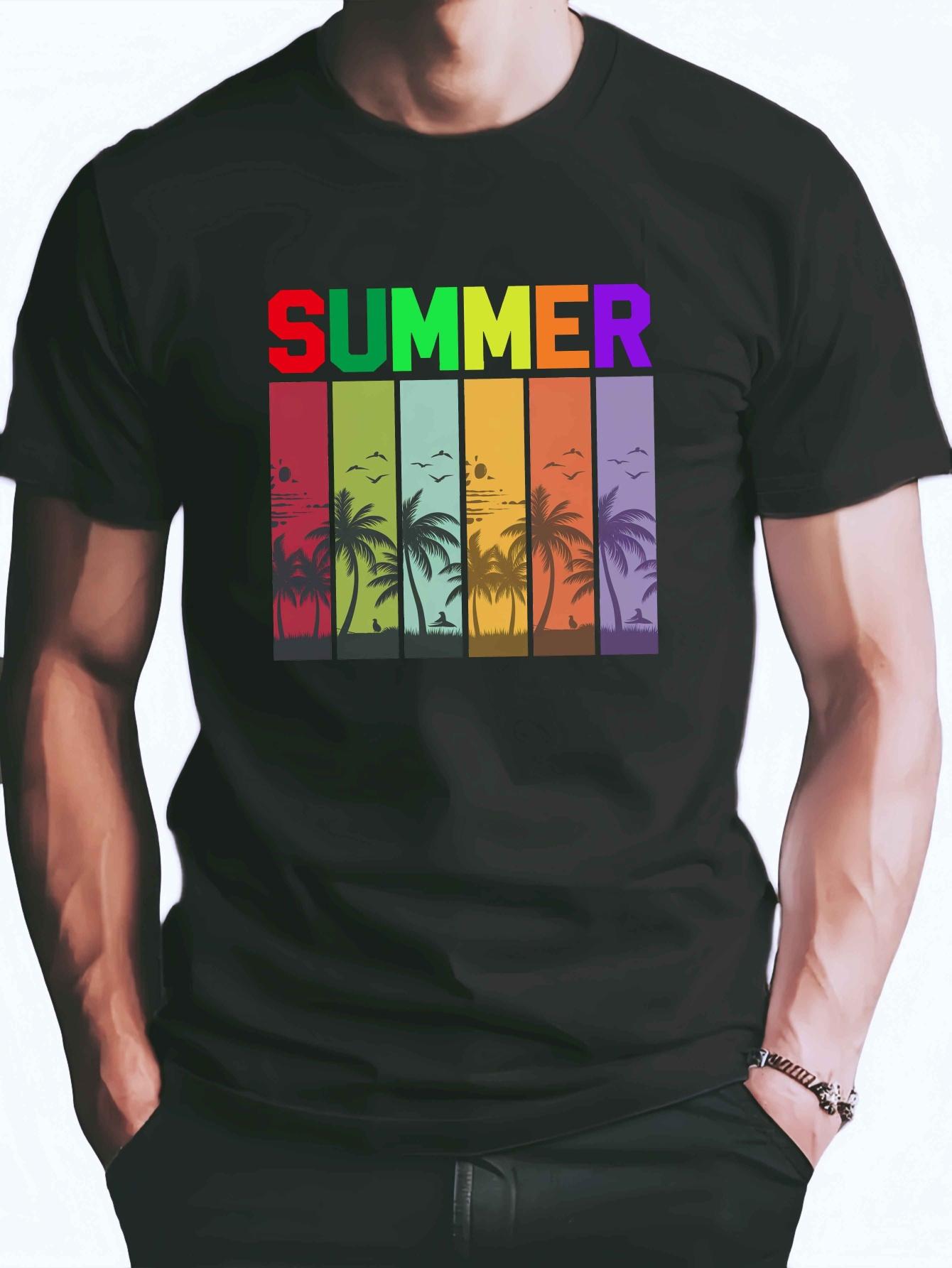 Summery Summer Vibes Summer Print Tee Shirt XL