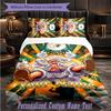 Personalized 3Pcs Bedding SetOne Piece Custom Text Duvet Cover Pillowcase Set Bedroom Gift
