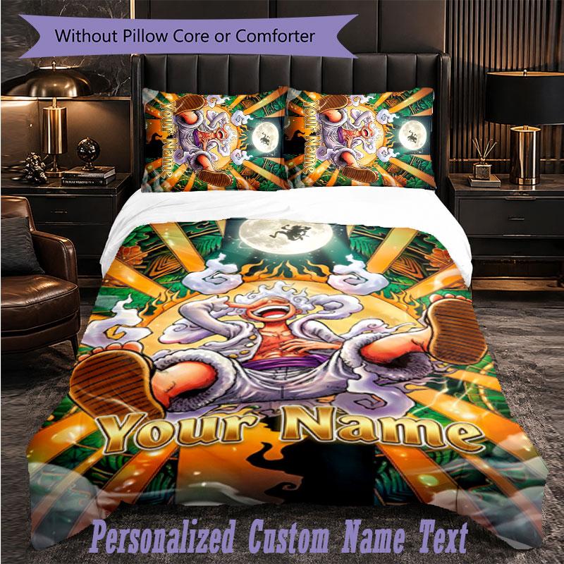 Personalized 3Pcs Bedding SetOne Piece Custom Text Duvet Cover Pillowcase Set Bedroom Gift