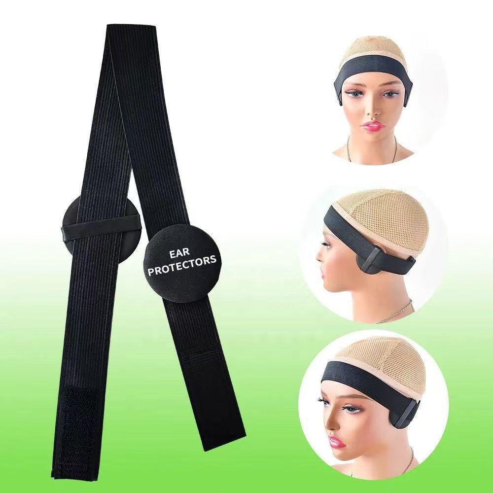 Adjustable Elastic Wig Band with Magic Sticker - Ear-Friendly Hair Edge Fixing Strap