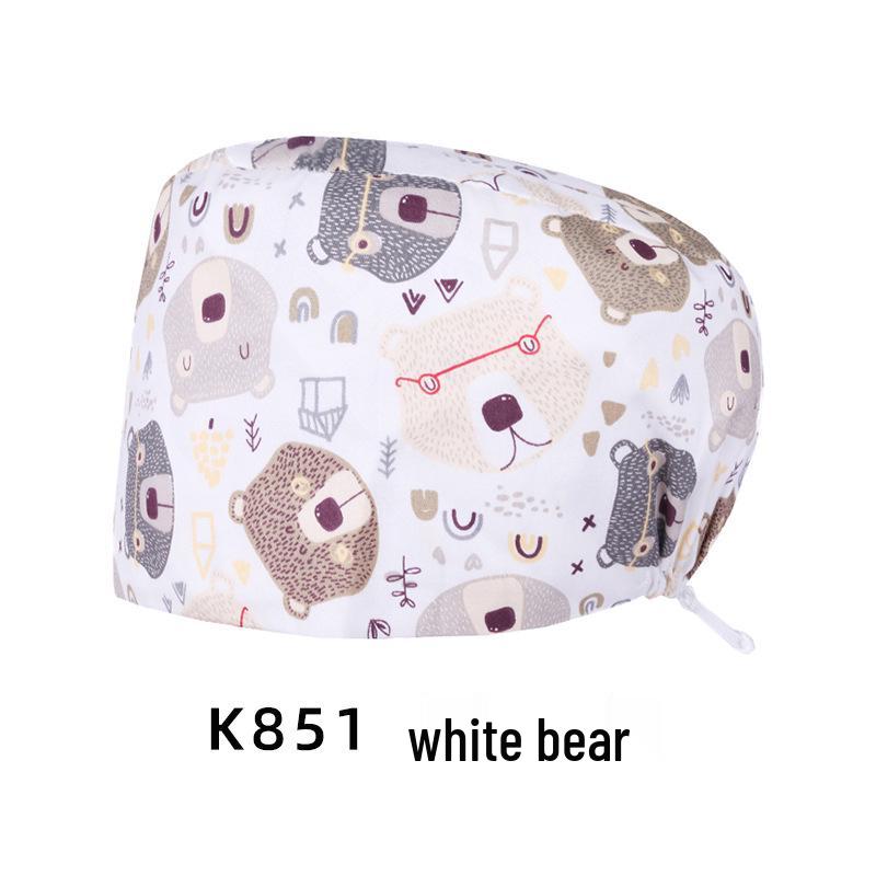 Oddychający Czysta Bawełna Czepek Chirurgiczny dla Lekarzy i Pielęgniarek