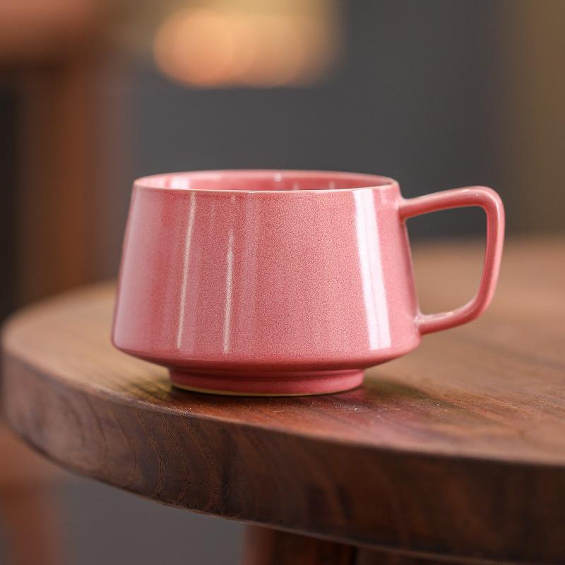 Nordic Ceramic Coffee Cup Latte Latte Flower Afternoon Tea Cup High Value Household Water Cup Mug