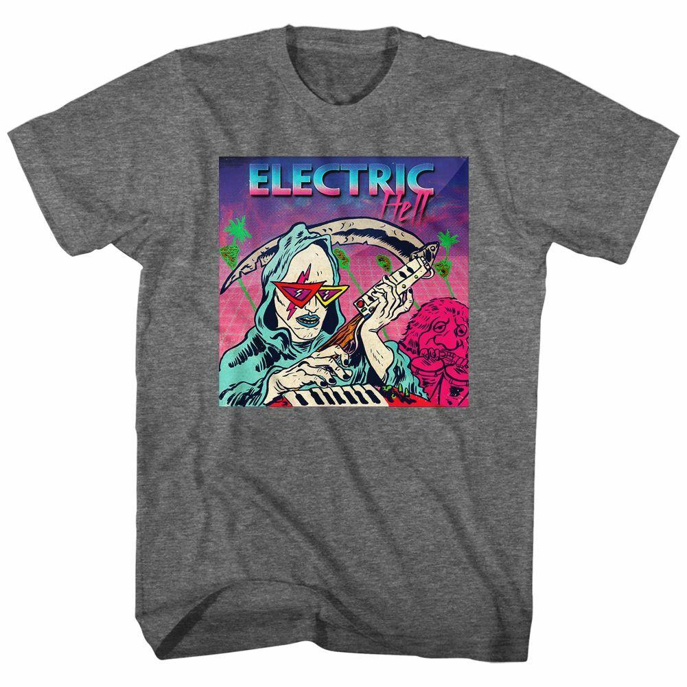 Bill and Ted Electric Hell Graphite Heather Adult T-Shirt XXXL