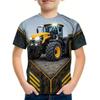 Cooler 3D Traktor Print Kinderkleidung Jungen T-Shirt Kurzarm Mode Kinder Sommerkleidung Outdoor Aktive Kinderbekleidung