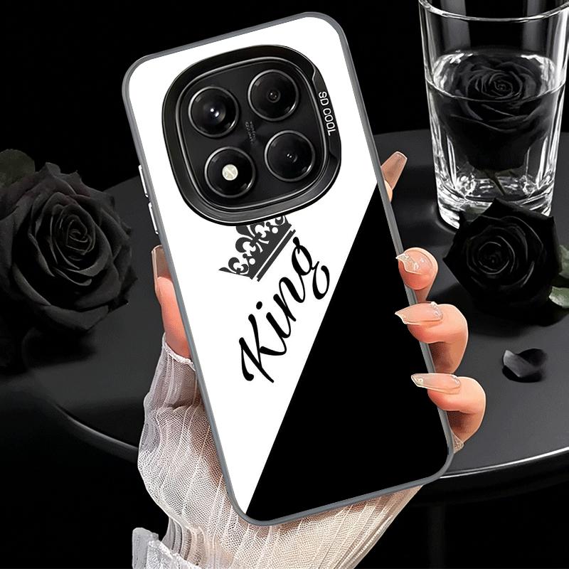 Queen King Couple Theme Soft Phone Case for Xiaomi Redmi Note 13 14 15 Pro Plus 12S 12 11S 11 11T 10S 10 Shockproof Cover Back S