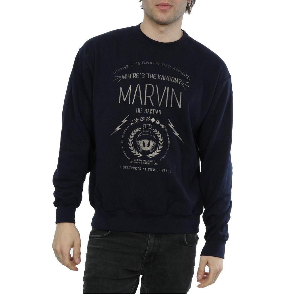 Looney Tunes Mens Marvin The Martian Where´s The Kaboom Sweatshirt