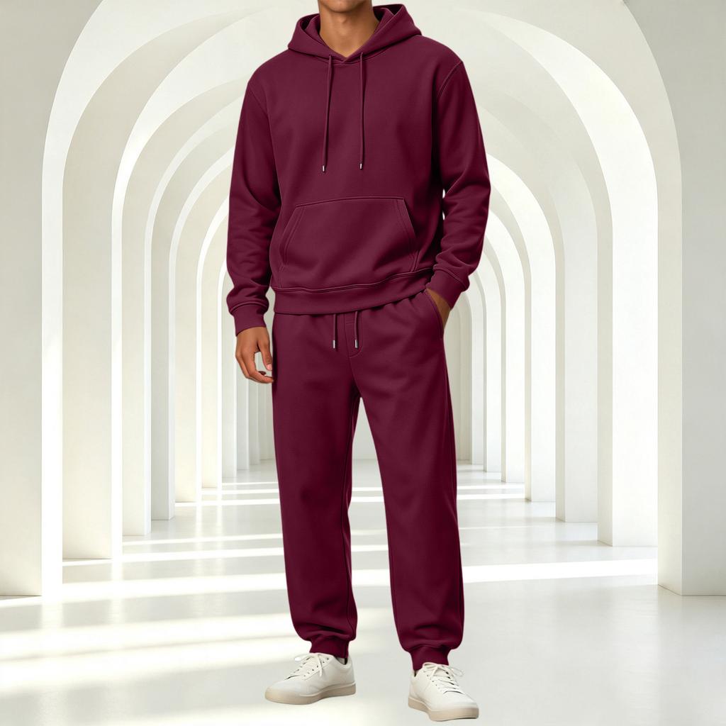 Herren Pullover Hoodie Sweatshirt Sportliches Set für Training und Freizeit