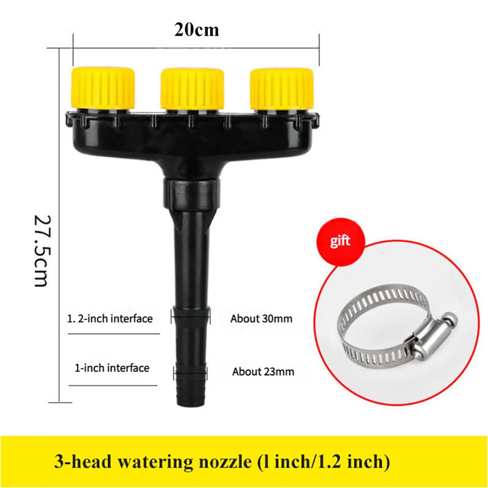 

Садовый газонный дождеватель 3/4/5/6 головок Водяная туманная насадка для шланга 1 1.2 Садовой полив Ирригация Ручной распылитель 3 head