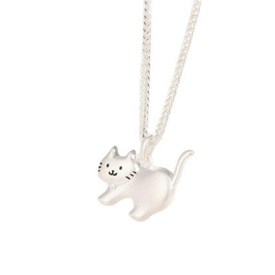 Little Cat Sterling Silver Pendant Necklace - Cute & Versatile Gift for Women