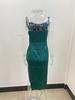 Abito Slimming Sottile Satinato Chic Europeo e Americano 2025 con Spallina Sexy