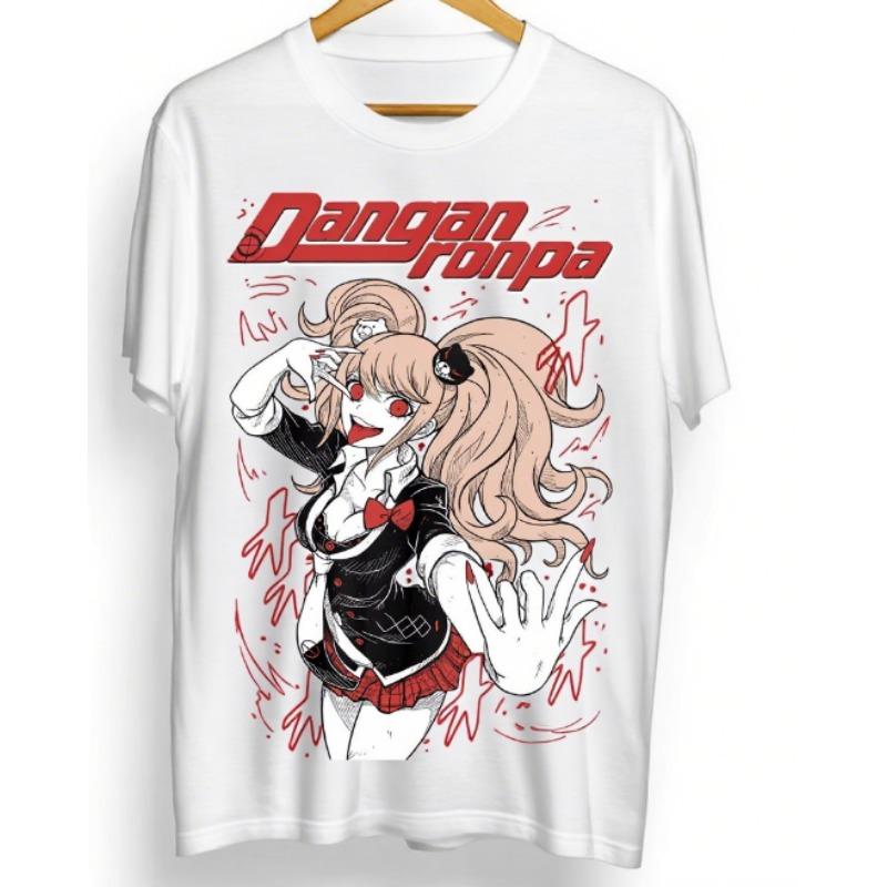 

Трендовая летняя косплей нейтральная черно-белая футболка Dangan Ronpa 2 Danganronpa Микан Цумики девушка аниме черная футболка 4XL