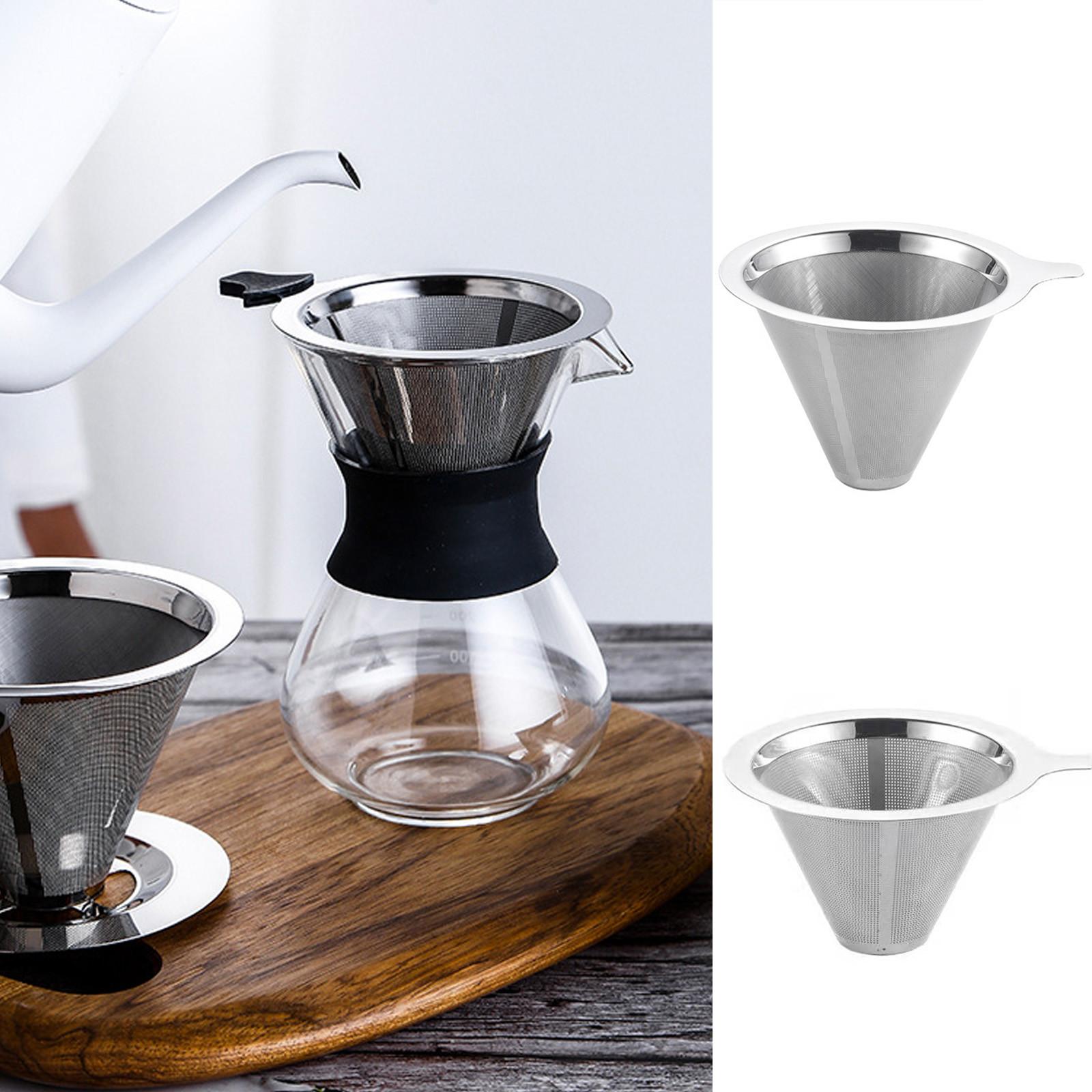 

Ручной фильтр для кофе из нержавеющей стали, фильтр для чая, бумажный фильтр, бесплатный фильтр