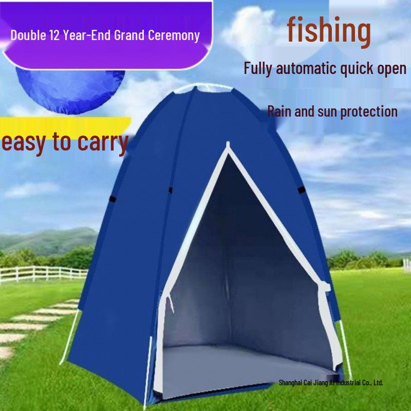 Single-Person Outdoor Fishing Tent: Rainproof, Quick-Open, Sun-Protection Shelter for Ice Fishing