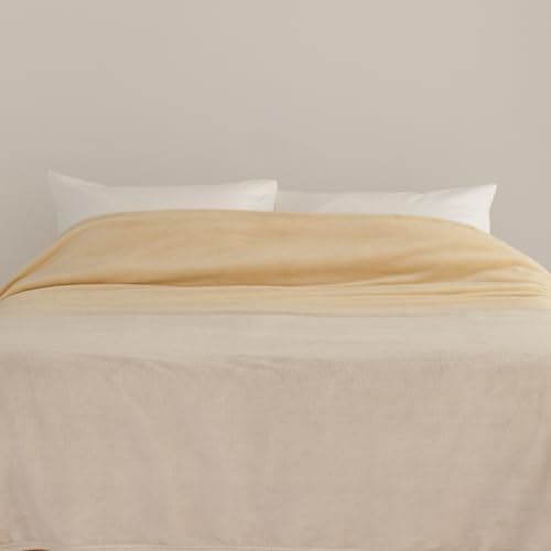 Nishikawa Hauu Fluffy Blanket, Single, Yellow, Washable, Fluffy and Soft, FQ04045527