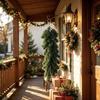 Plastic Artificial Christmas Wreath Lifelike Christmas Wreath Ornaments  Table Decor