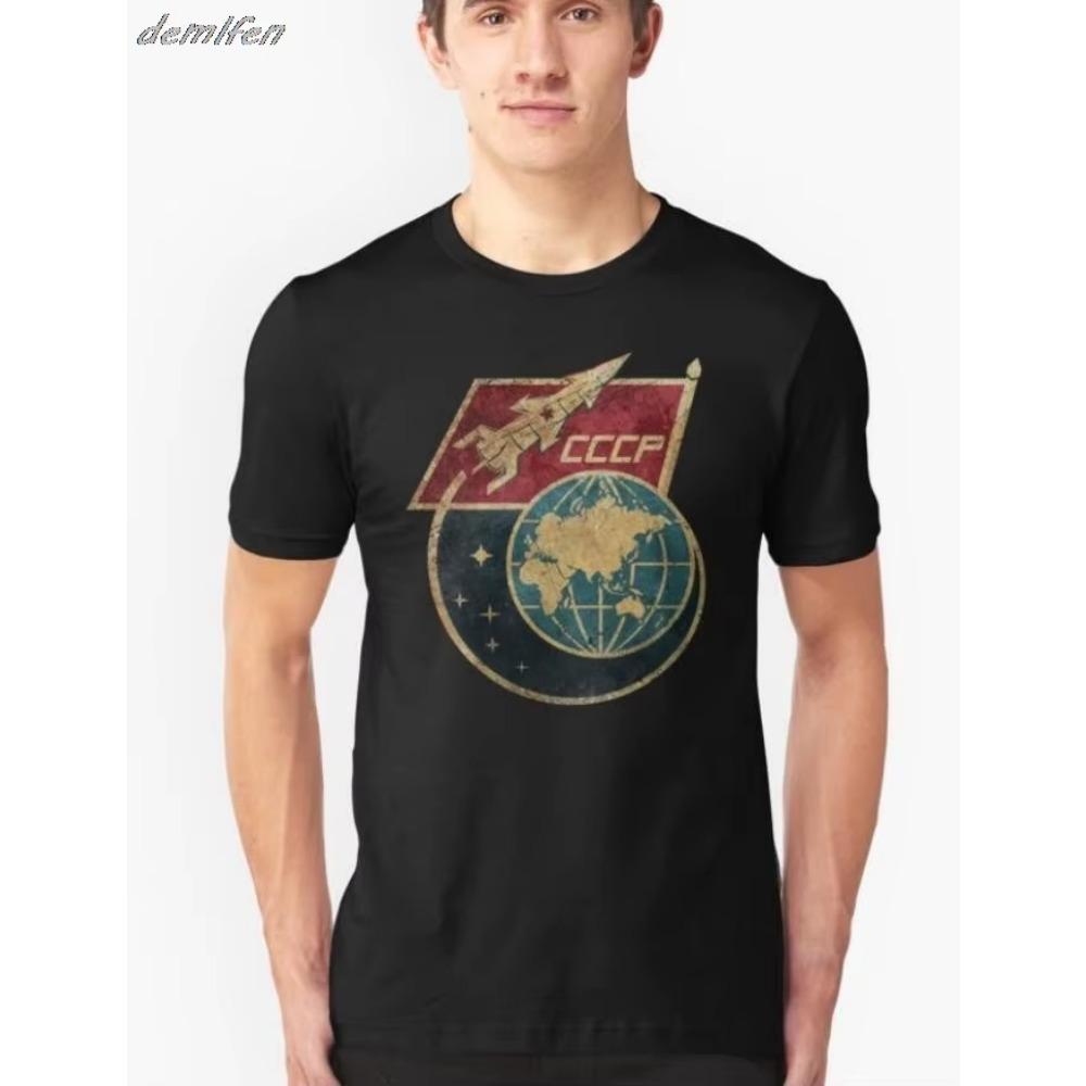 Russia CCCP Yuri Gagarin T-Shirt USSR Summer Cotton Short Sleeve O-Neck Men's T Shirt Family Soviet Cosmonaut 1961 T-shirt S-3XL