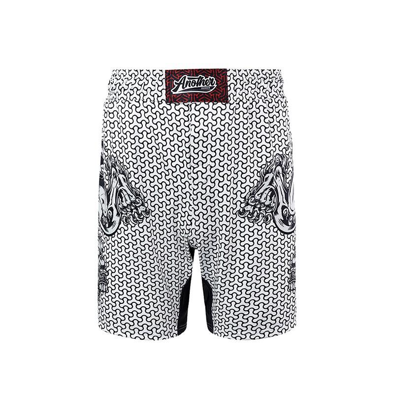 Mens MMA Boxing Shorts With Pixiu Design UFC Training Muay Thai BJJ Gym Workout - Quick Dry Athletic Compression