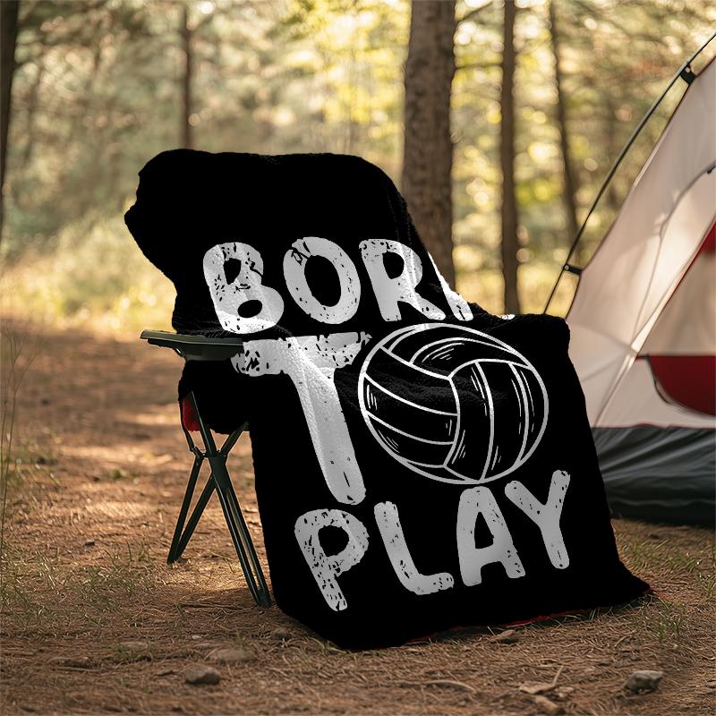 Volleyball Theme Printed Blanket - Perfect for Couch, Bed, Travel & Outdoor Use | Machine Washable, Cozy & Durable.
