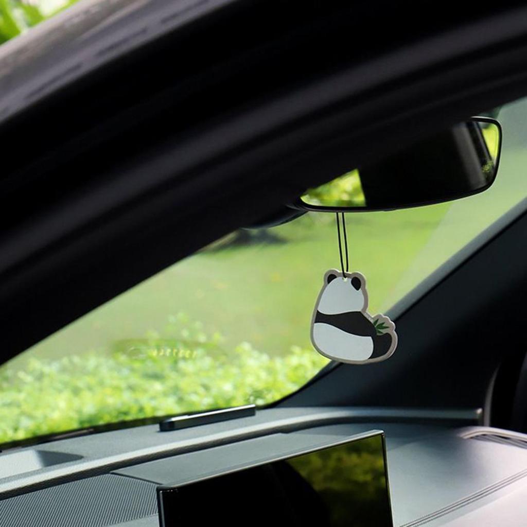4 Stück Auto Panda Dufttabletten Auto Innenanhänger Anhänger Lufterfrischer Aromatherapie Ätherisches Öl Hängende Dekoration