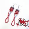 Type a B O AB Plasma Blood Bag Earrings PVC Halloween Jewelry Funny Blood Bag Necklace  Cosplay