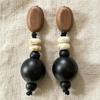 Vintage Black Series Stud Earrings 925 Silver Needle Minimalist High-End Personality Accessories for Women