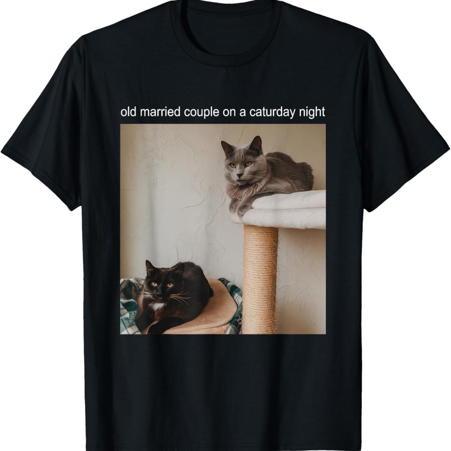 Cat Meme Tshirt Silly Cat Funny Kitty Meow Hiss Kitten Men Women Girls Kids T-Shirt S чёрный