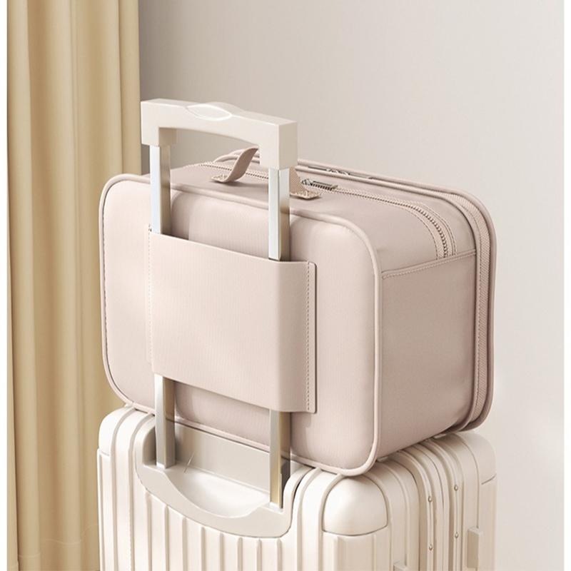 Portable Hanging Suitcase Organizer With Multiple Compartments Foldable Travel Packing Cube For Clothes Toiletries