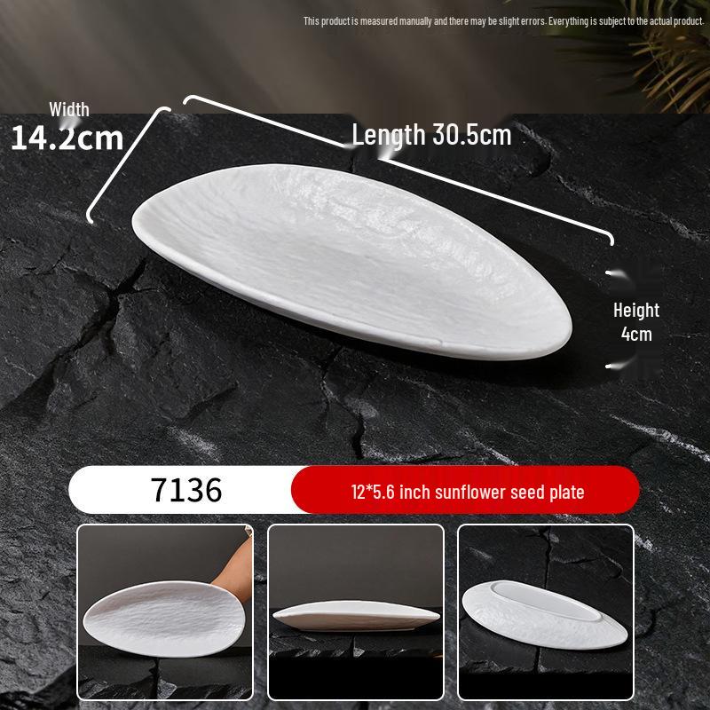 Melamine Long Sushi/BBQ/Hot Pot Plate for Beef and Cold Dishes