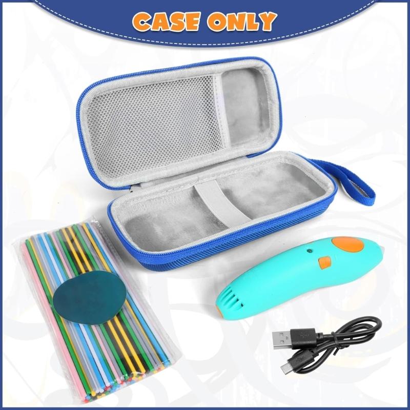 Lightweight Portable Organizers Case For 3D Pen Accessories Shockproof Design Ideal For Travel School Professional Use