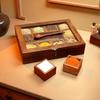 Wooden Spice Box Set for Kitchen Large Containers Spice Jars & Spoon In Sheesham Wood Masala Dabba for Kitchen Masala Dani
