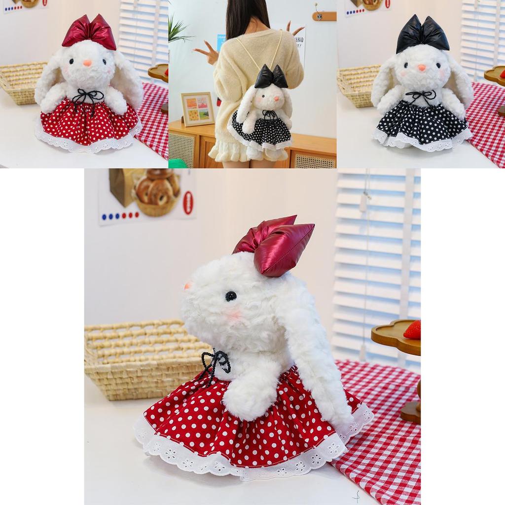 Plush Bunny Doll With Butterfly Bow For Kids Gifts And Home Decor