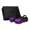 Crocs 811 Made Phantom Live Special Shoe Box High Street Ink Splashing Feeling Soft Hole Shoes Unisex Black and Purple