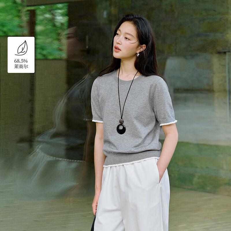 Inman MIU Трикотажный топ с коротким рукавом из лиоцелла M