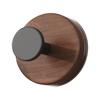 Solid Wood No-Drill Adhesive Wall Hook for Bathroom & Door, Clothes & Hat Storage