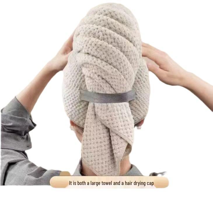 Extra-Large Quick-Dry Hair Cap for Women - Super Absorbent Towel for Long Hair