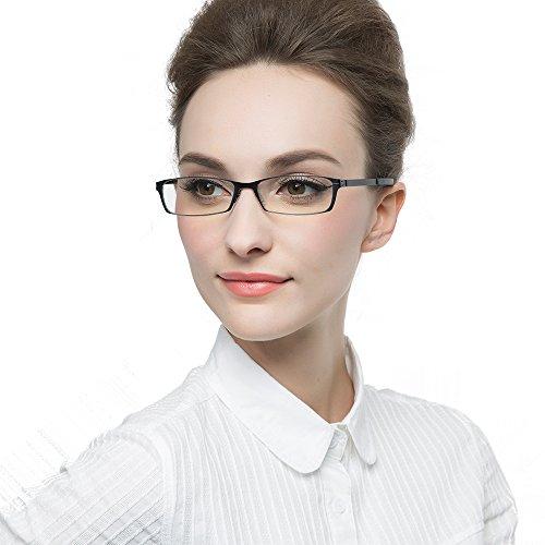 KLESIA Reading Glasses, Blue Light Blocking, Ultra-Lightweight, Compact Storage, Fashionable (Power: +1.5, Brown)